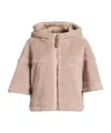 Max Mara Hooded Teddy Coat In Multi