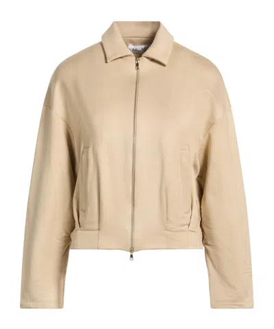 Max Mara Hooded Track Jackets In Nude