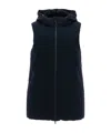 Max Mara Piumino Smanicato Con Cappuccio In Black