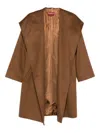 Max Mara Women Hooded Cashmere Coat In Brown