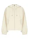 Max Mara Hooded Windbreaker In Neutral