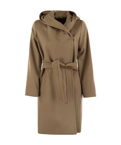 MAX MARA MAX MARA STUDIO BELTED HOODED COAT