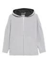 Max Mara Hooded Zip-front Jacket In Gray