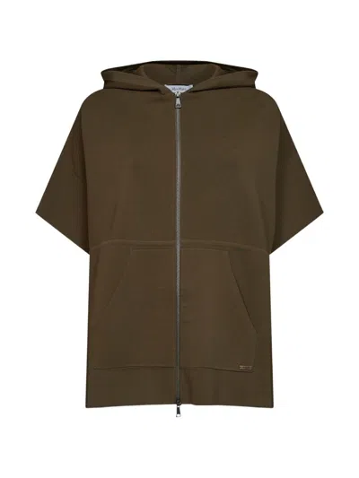 Max Mara Hoodie Milano In Green