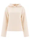 Max Mara Logo-embroidered Hooded Sweatshirt In Neutral