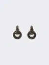 Max Mara Hoop Earrings With Rhinestones In Black
