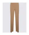 Max Mara Camel Virgin Wool Fianco Pants In Brown