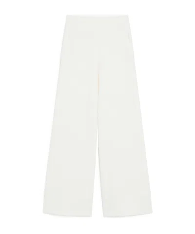 Max Mara Horn Technology Knitted Pants In White