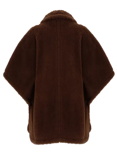 Max Mara Horse4 Poncho In Brown