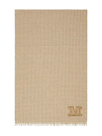 Max Mara Houndstooth Cashmere Scarf