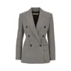 Max Mara Houndstooth-pattern Double-breasted Blazer In Multicolor