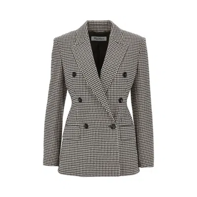 MAX MARA HOUNDSTOOTH DOUBLE-BREASTED JACKET