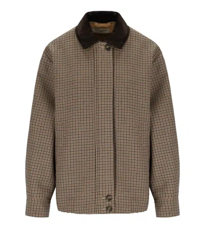 Max Mara Houndstooth Festa Brown Jacket