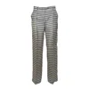 Max Mara Houndstooth Pattern Trousers With Tailored Fit And Practical Pockets In Gray