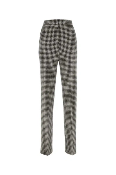 Max Mara Houndstooth Trousers In Multi