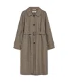 Max Mara Houndstooth Wool Coat In Black