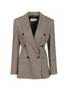 Max Mara Houndstooth-pattern Double-breasted Blazer In Multi
