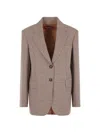 HOUNDSTOOTH-PATTERN SINGLE-BREASTED JACKET