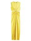 Max Mara Front Draped Dress With Metal Ring Accent