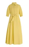 Max Mara Hoyo Cotton Dress In Yellow