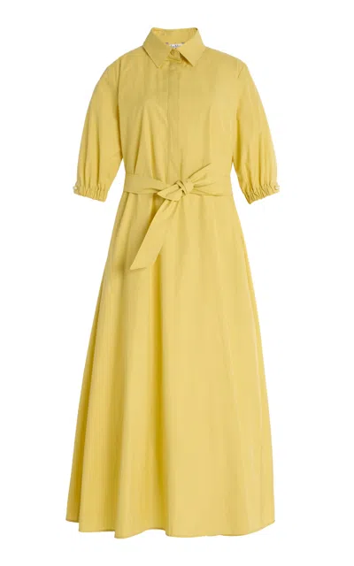 Max Mara Hoyo Cotton Dress In Yellow