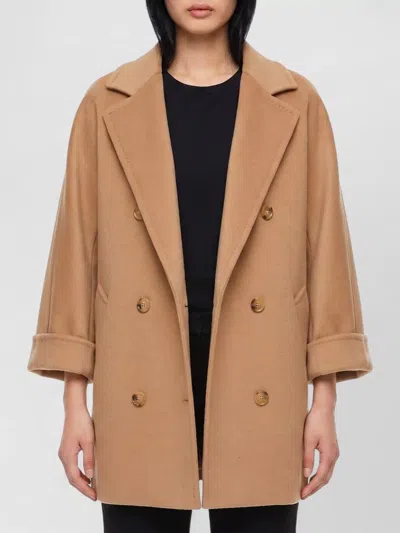 Max Mara Rebus Wool And Cashmere Short Coat In Brown