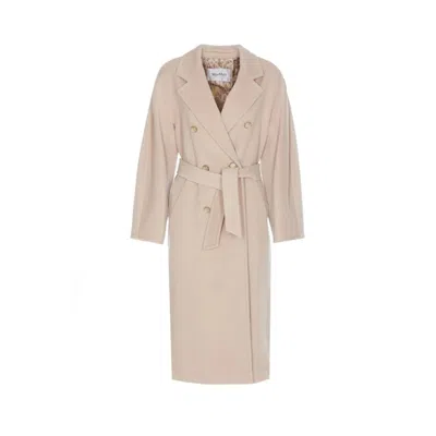 Max Mara Beige Cashmere Coat In Brown