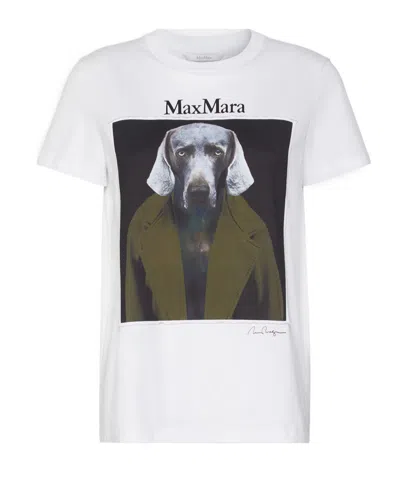Max Mara Iconic Pattern Knit T-shirt In White