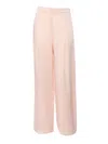 Max Mara Womens Powder Lino Wide-leg High-rise Woven Trousers In Pink