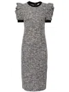 Max Mara Ieti Puff Sleeve Midi Dress In White