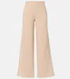 Max Mara Ifrem High-rise Cotton Wide-leg Pants In Metallic