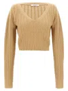 Max Mara Short Wool Blend Ifrem Sweater In Brown
