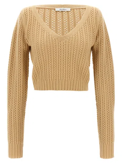 Max Mara Ifrem Sweaters And Cardigans Beige In Brown