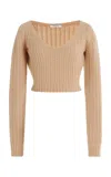 Max Mara Ifrem Wool-cashmere Top In Neutral