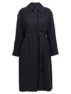 Max Mara Blue Ilde Coat In Black