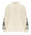 Max Mara Ilex Ecru Shirt In Gold
