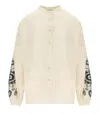 Max Mara Ilex Ecru Shirt In Gold