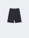 Max Mara Indigo Denim Bermuda Shorts In Blue