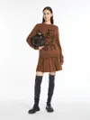 Max Mara Inlaid Alpaca And Wool Sweater In Brown