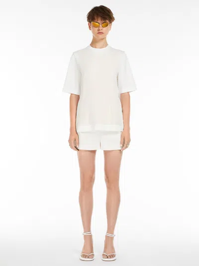 Max Mara Inlay-detail T-shirt In White