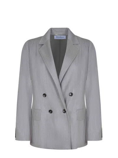 Max Mara "iocarno" Blazer In Gray