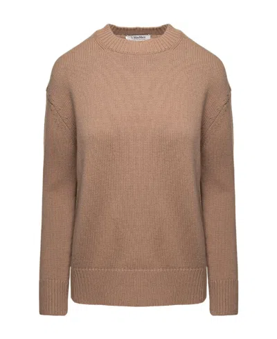 Max Mara Irlanda Wool-cashmere Blend Jumper In Brown