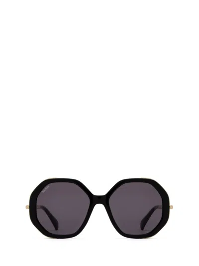 Max Mara Irregular Frame Sunglasses In Black