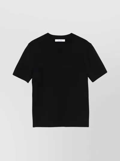 MAX MARA ITALIAN CREW NECK RIBBED SHORT SLEEVE TOP
