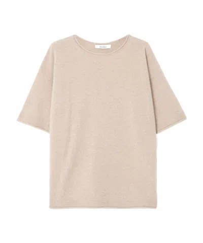 Max Mara Item O-neck Short-sleeved T-shirt In Neutral