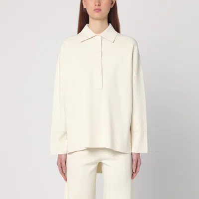 Max Mara Ivory Blouse In Viscose Yarn In Brown