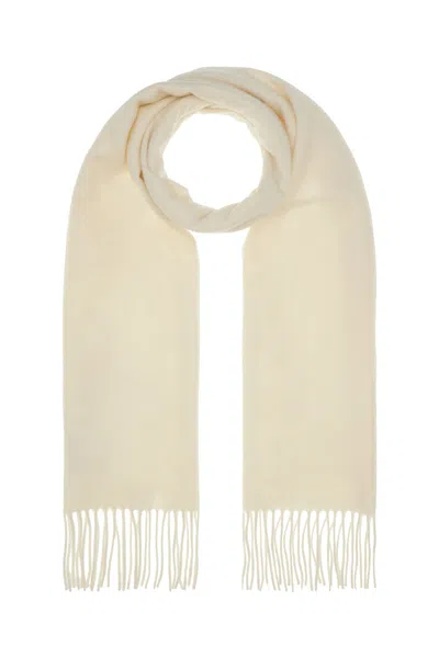 Max Mara Ivory Cashmere Scarf In Neutral