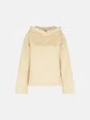 Max Mara Ivory Cotton Blend Sweatshirt In Ivory