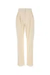 Max Mara High-waisted Cotton Dede Trousers In Brown