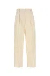 Max Mara Ivory Cotton Duomo Pant